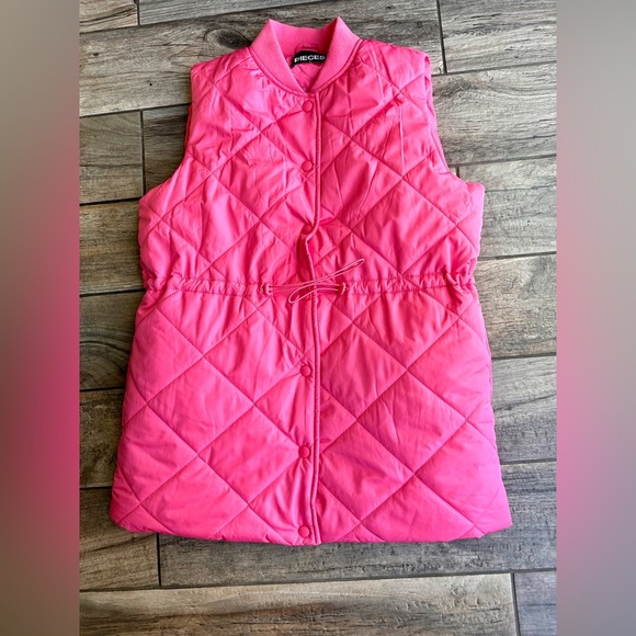 Pieces Jackets & Blazers - European Brand Pieces Puffer Style Vest Jacket sz L True Pink